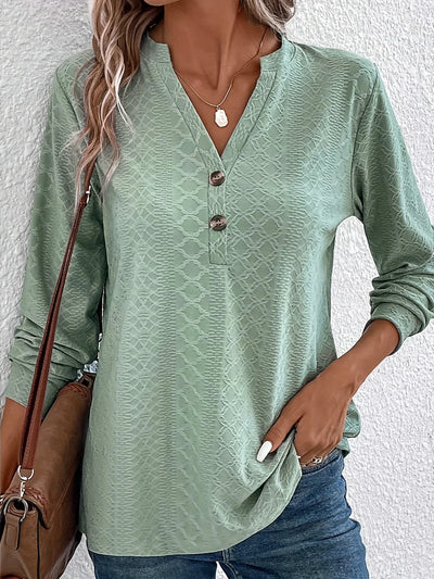 Struktureret Bluse med Knapper | Olsen & Olsen™