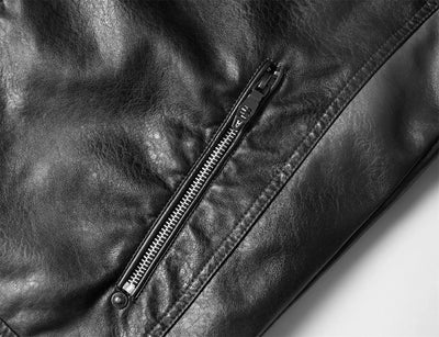 Tobias™ Rust – Rødbrun motorcykeljakke med patch-detaljer