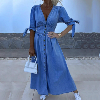 Jelke™ | Chic Denim Damen Kleid - Olsen Official