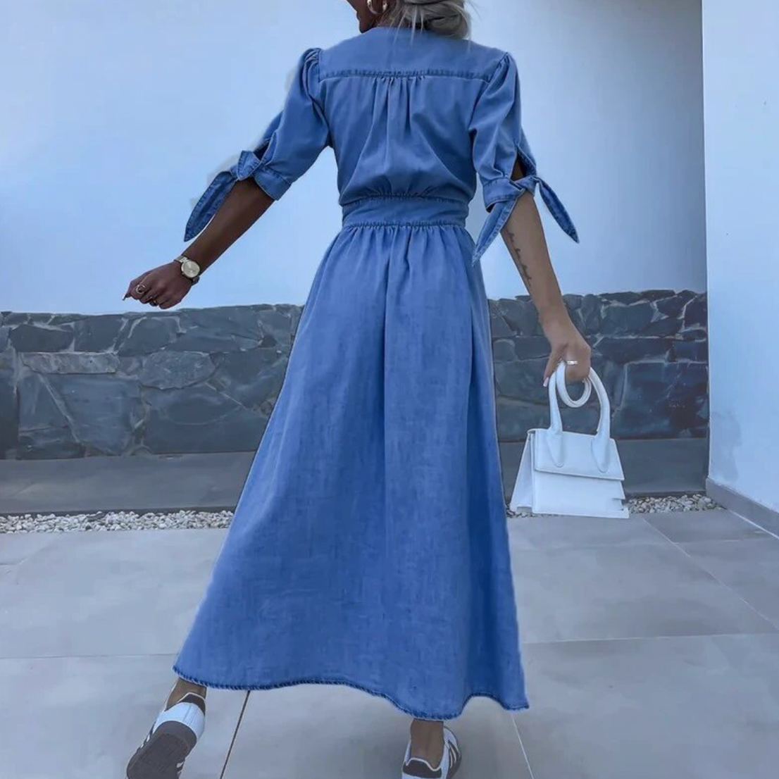 Jelke™ | Chic Denim Damen Kleid - Olsen Official