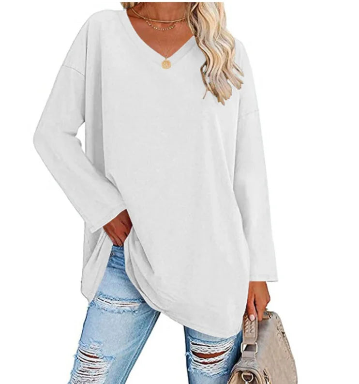 Oversized V-Hals Langærmet Trøje | Olsen & Olsen™
