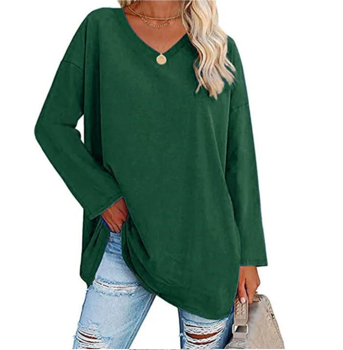 Oversized V-Hals Langærmet Trøje | Olsen & Olsen™