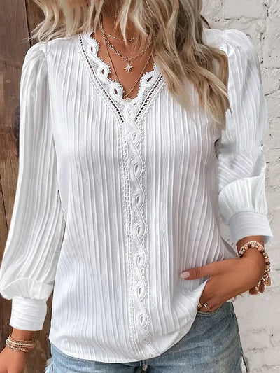 Plisseret Sommerbluse med Knapper | Olsen & Olsen™