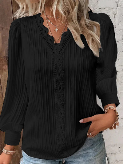 Plisseret Sommerbluse med Knapper | Olsen & Olsen™