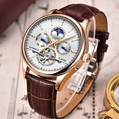 Automatisk Mekanisk Tourbillon Ur