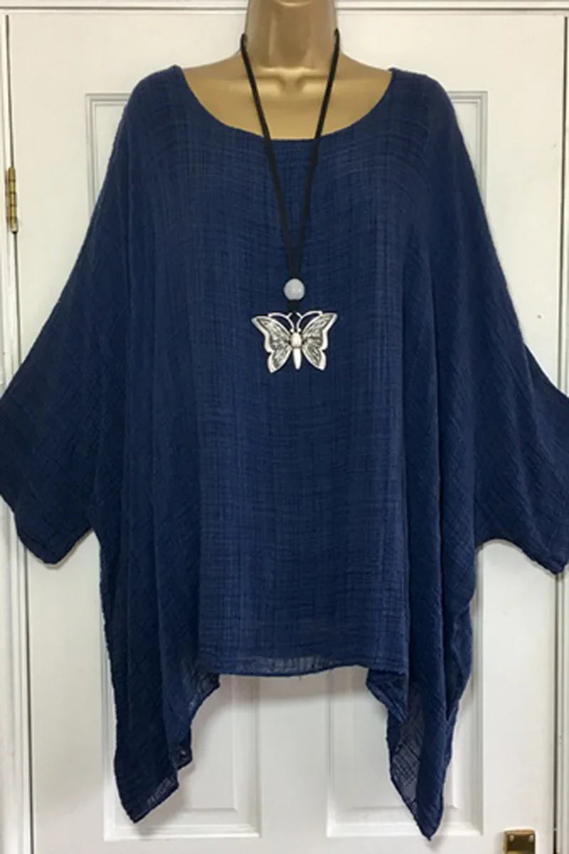 Oversize Boheme Bluse med Flagermusærmer | Olsen & Olsen™