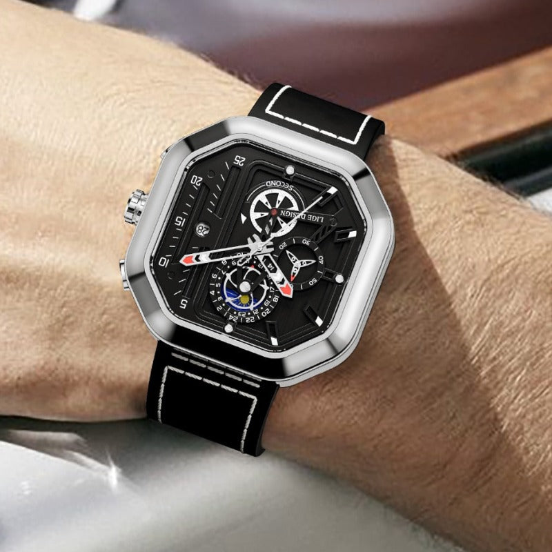 Luksus Kvarts Chronograph Ur