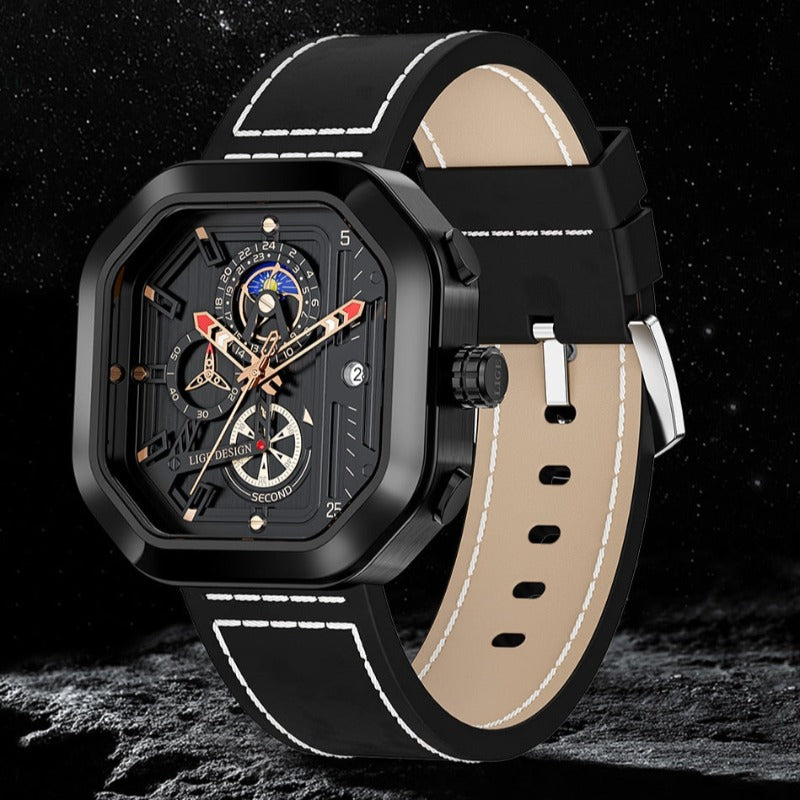 Luksus Kvarts Chronograph Ur
