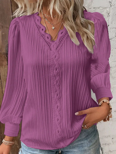 Plisseret Sommerbluse med Knapper | Olsen & Olsen™