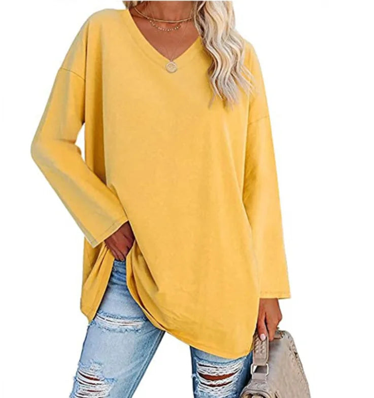 Oversized V-Hals Langærmet Trøje | Olsen & Olsen™