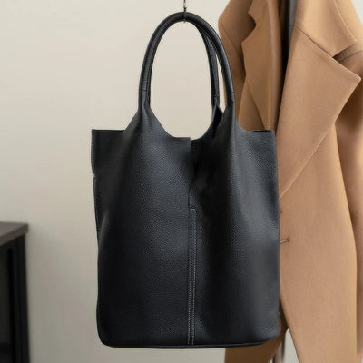 saga™ – lyseblå bucket taske i luksuslæderlook