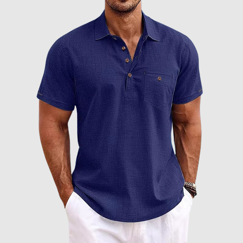 Theodore Willow Linned Polo Shirt