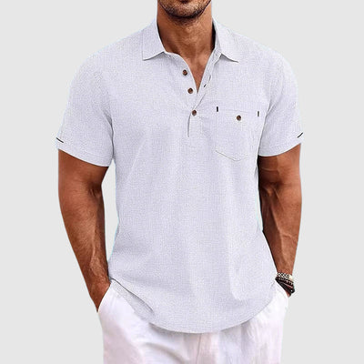 Theodore Willow Linned Polo Shirt