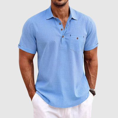 Theodore Willow Linned Polo Shirt