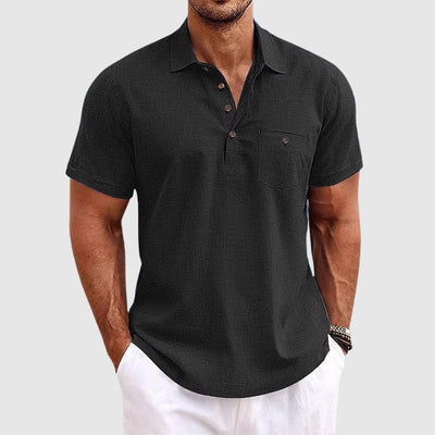 Theodore Willow Linned Polo Shirt