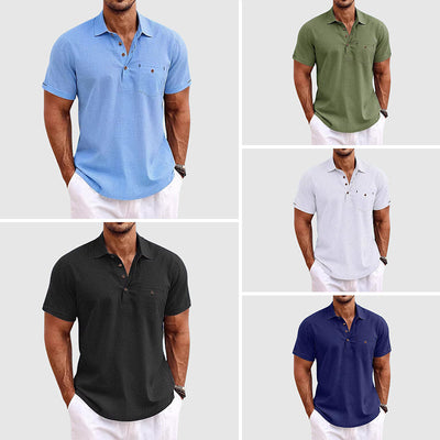 Theodore Willow Linned Polo Shirt