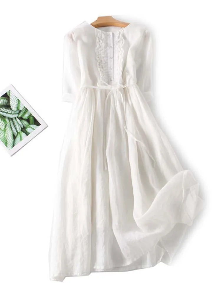Laureen | Elegantes Leinenkleid - Olsen Official