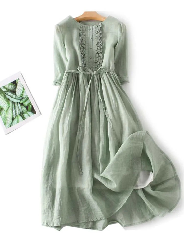 Laureen | Elegantes Leinenkleid - Olsen Official