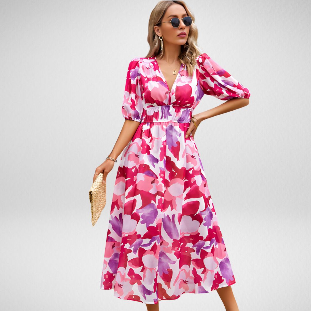 Stella™ | Charmantes Kleid mit V-Ausschnitt