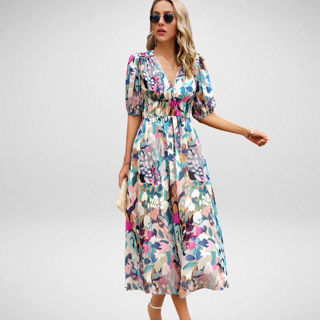 Stella™ | Charmantes Kleid mit V-Ausschnitt