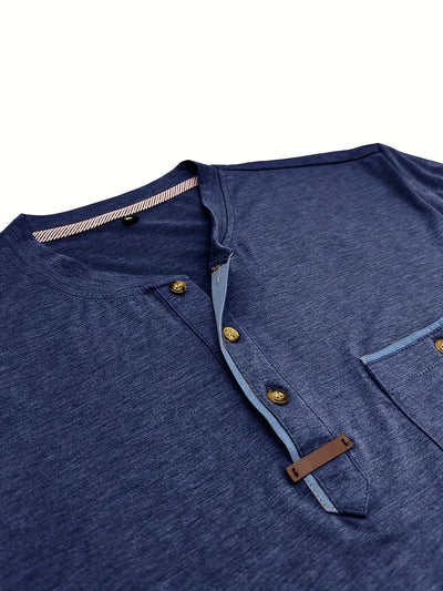 Saxon - Elegant Rund Hals T-shirt Med Lomme