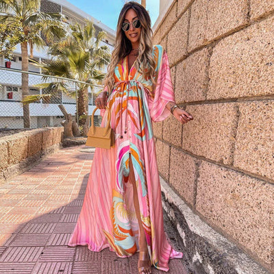 Rosea Stilfuld Farverig Kjole