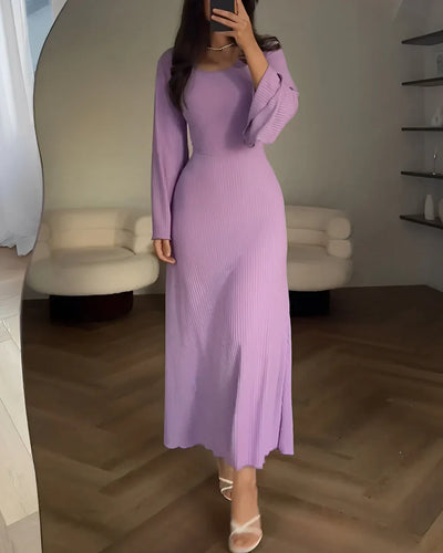Rosea Elegant Chic strik maxi kjole