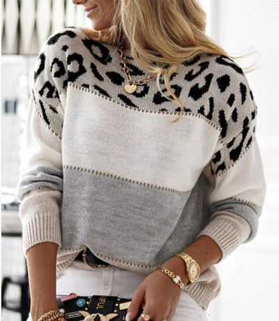 Pernille | Elegant sweater med leopardmønster - Olsen Official