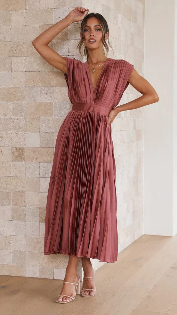 Rosea Elegant Midi Kjole