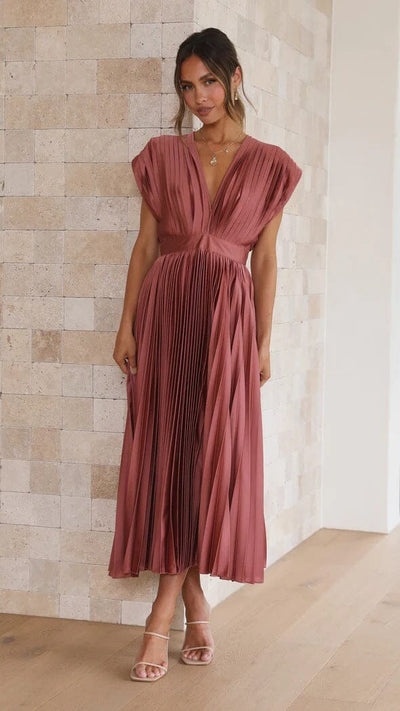 Rosea Elegant Midi Kjole