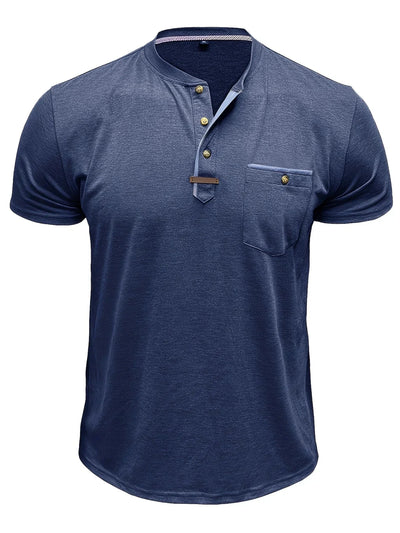 Saxon - Elegant Rund Hals T-shirt Med Lomme