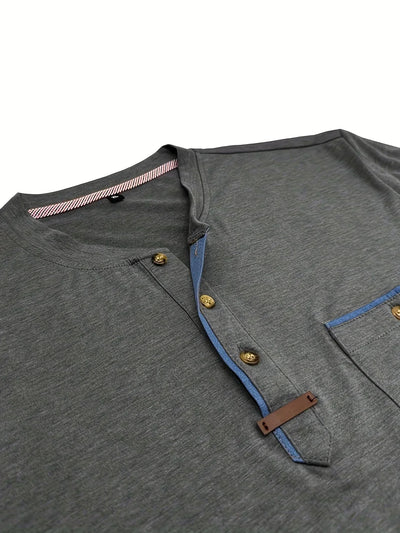Saxon - Elegant Rund Hals T-shirt Med Lomme