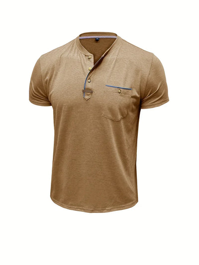 Saxon - Elegant Rund Hals T-shirt Med Lomme