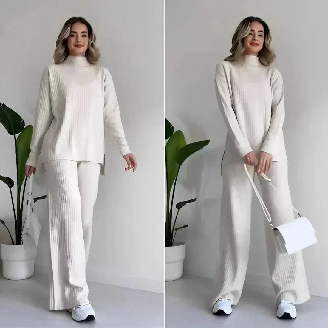 Daisy™ Sæt: Elegant Bluse og Bukser fra Olsen & Olsen™ - Olsen Official