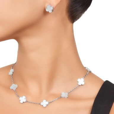 HALSKETTE KLEEBLATT 10 DESIGNS | SILVER