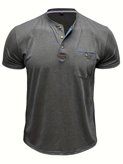 Saxon - Elegant Rund Hals T-shirt Med Lomme