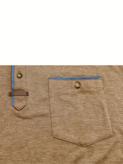 Saxon - Elegant Rund Hals T-shirt Med Lomme