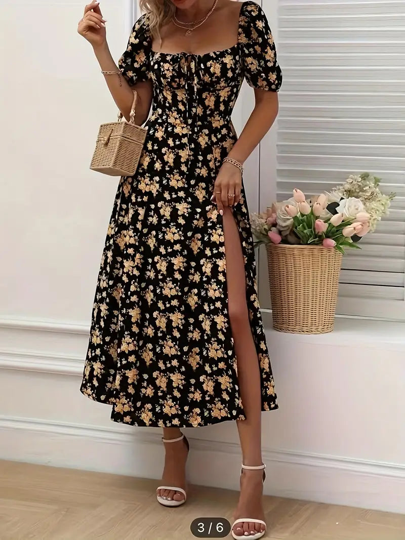 Rosea Feminine Floral Kjole