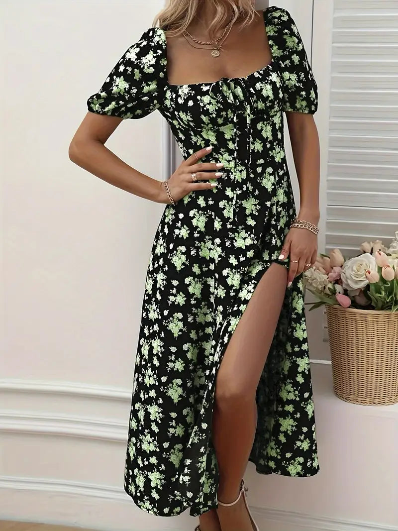 Rosea Feminine Floral Kjole