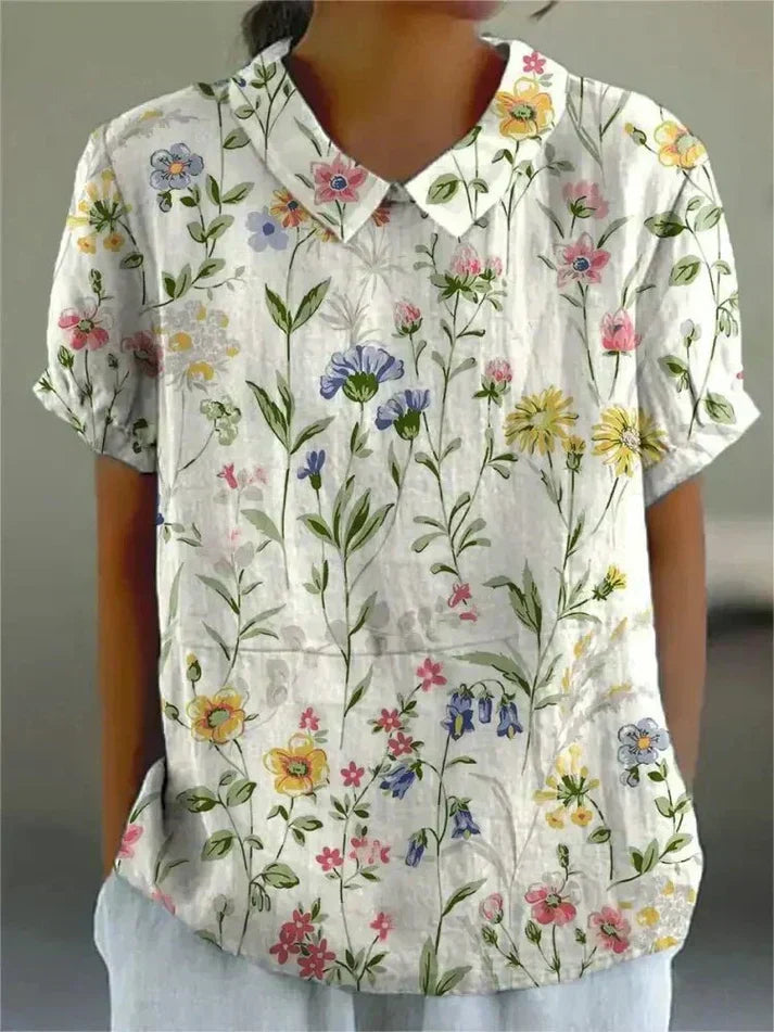 Inga | Stilfuld Casual Blomsterbluse