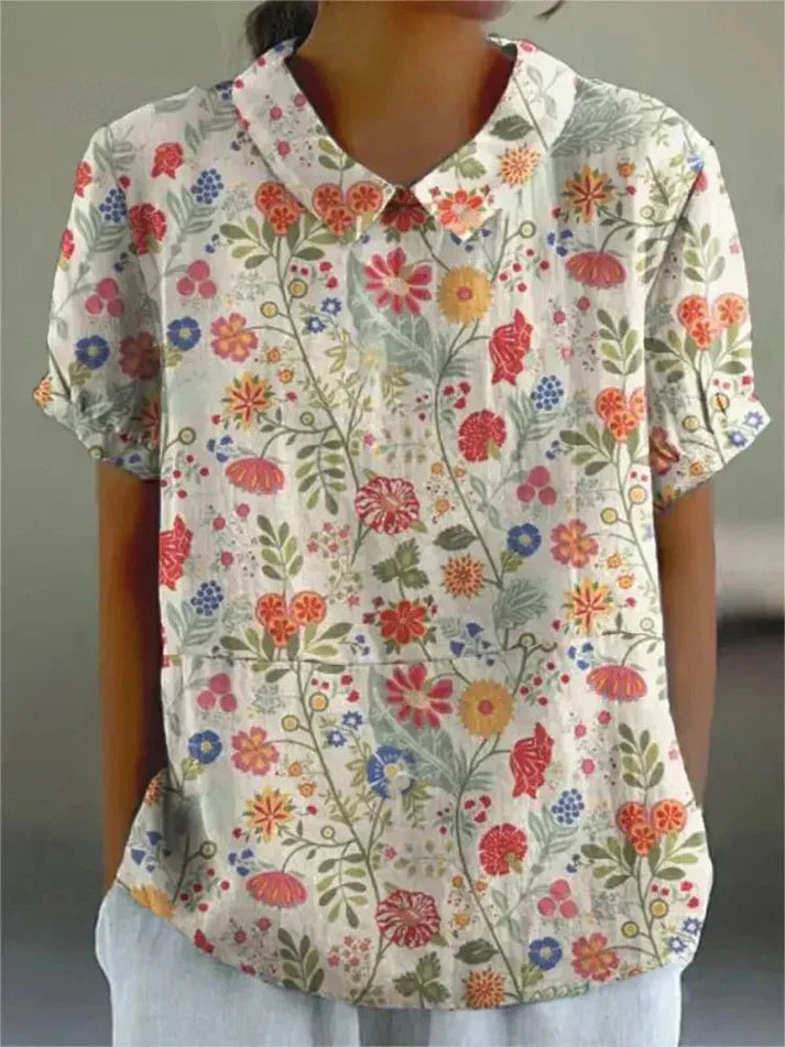Inga | Stilfuld Casual Blomsterbluse