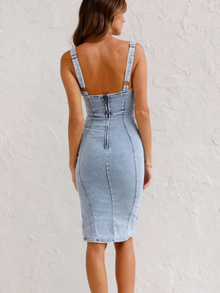 Jarra™ | Jeanskleid mit verstellbaren Trägern - Olsen Official