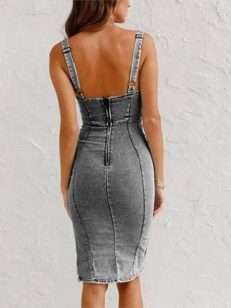 Jarra™ | Jeanskleid mit verstellbaren Trägern - Olsen Official