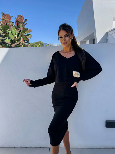 Sabrina™ | 2-delt sæt (Sweatshirt og kjole)