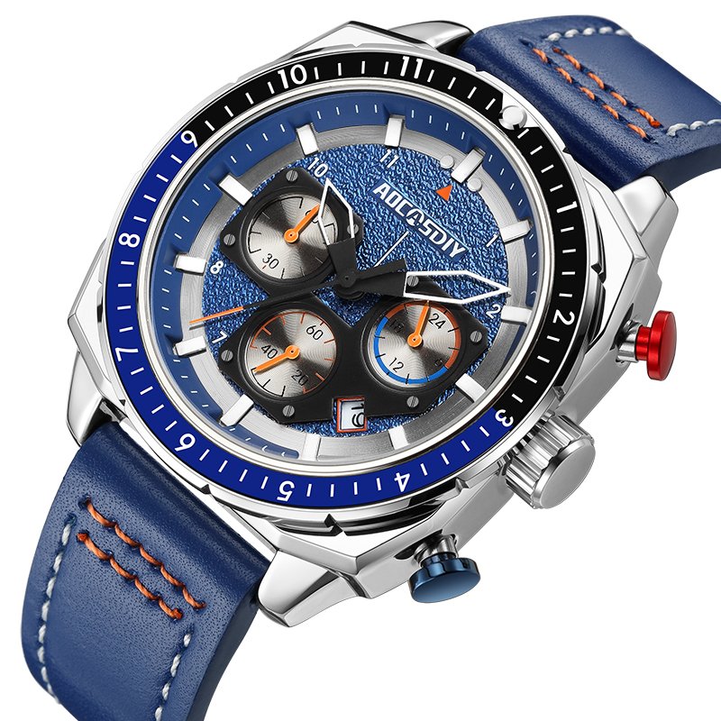 Luksus Chronograph Sport Quartz Ur