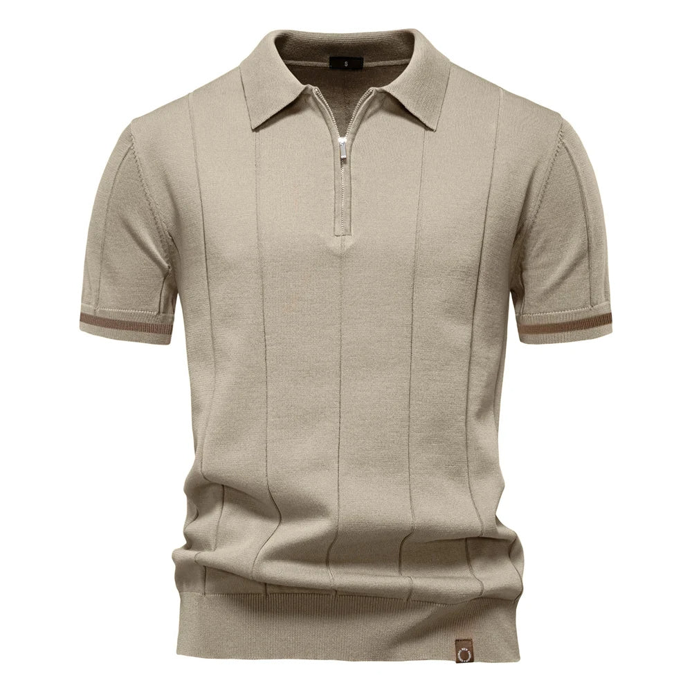 Monza Zip-Knit Polo Skjorte