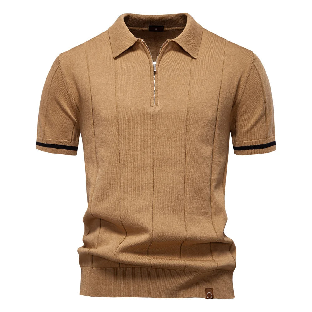 Monza Zip-Knit Polo Skjorte