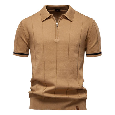 Monza Zip-Knit Polo Skjorte