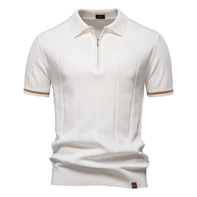 Monza Zip-Knit Polo Skjorte