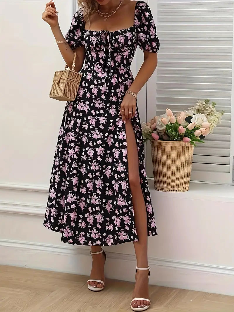 Rosea Feminine Floral Kjole